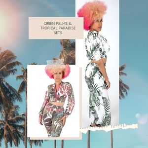 Green Palms & Tropical Paradise Sets